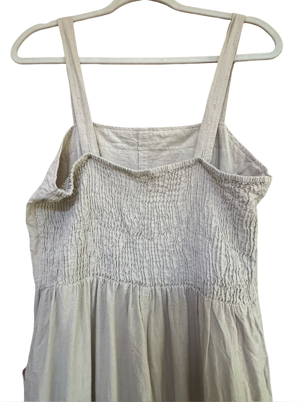 NWT Sim & Sam Lightweight White Linen blend Jumpsuit with adjustable Straps XL - Picture 5 of 16